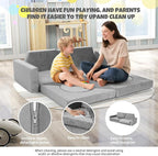 15 Pcs Modular Kids Play Couch, Toddler Couches That Fold Out, Plush Foam Chair - Image 7