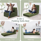 Folding Sofa Bed, 4 in 1 Convertible Sleeper Chair - Image 4