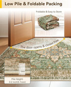RELEANY Area Rugs 2'x5' Runner Rug Non Slip Washable - Image 5