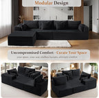 138" Cloud Sectional Couch, Comfort L Shaped Boneless Couch - Image 6
