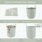 XUANGUO Cotton Rope Laundry Basket Hamper - Image 7