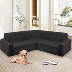 HDCAXKJ Corner Sectional Couch Covers Velvet Stretch L Shape Sofa Cover Soft - Image 6