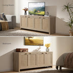 SICOTAS TV Stand for Living Room Boho Entertainment Center for Bedroom - Image 8