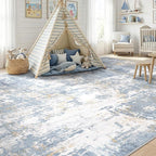 RELEANY Washable Area Rugs 9'x12' Non-Slip Modern Abstract Soft - Image 4