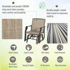 Outsunny 3 Piece Outdoor Glider Chair - Image 6