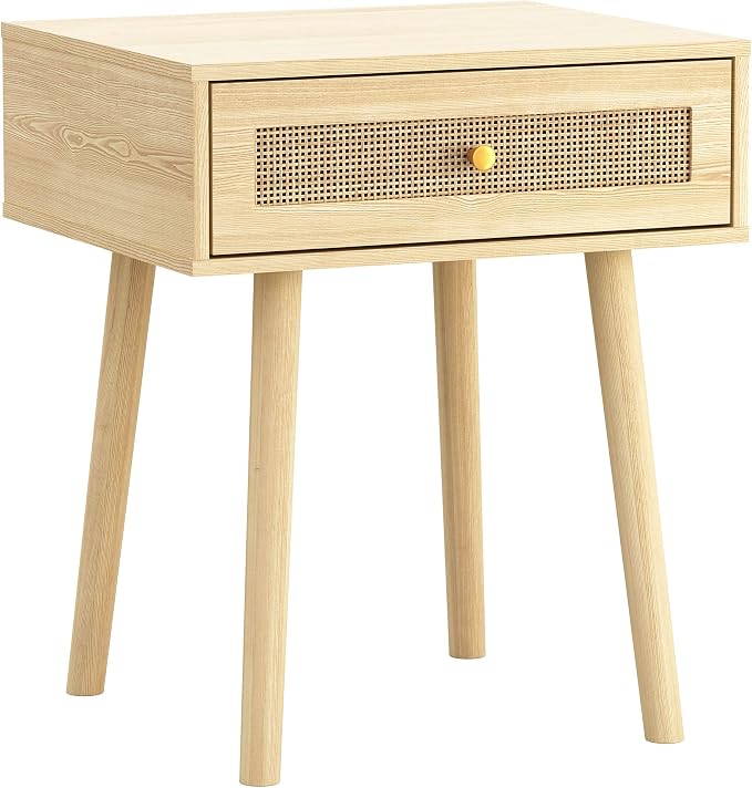 Atlantic Loft & Luv Remy Boho Mid-Century Natural Storage Drawer, Finish Rattan - Image 7