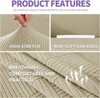 ZNSAYOTX Oversized Super Stretch Couch Cover, New Striped Sofa Covers - Image 4