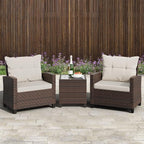 Shintenchi 3 Pieces Patio Furniture Set, PE Rattan Wicker 3 Pcs Patio Set - Image 8