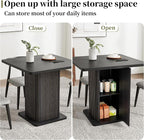 Small Black Dining Table for 2-4, 31.5 Inch Farmhouse Square Kitchen Table - Image 6