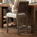 27" Woven Rope Counter Stools Set of 4 - Image 5