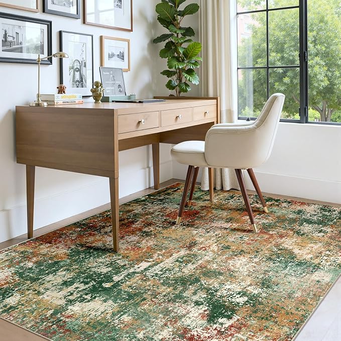 RELEANY Washable Area Rugs 5'x8' Non-Slip Modern Abstract Soft - Image 8