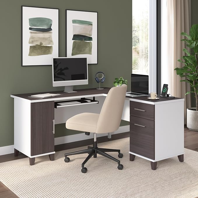 Bush Home 60-Inch L-Shaped Desk - Image 2