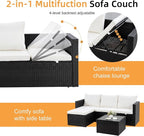 Shintenchi 4 Pieces Patio Furniture Sets, Outdoor Sofa Patio Sectional Sets All - Image 2