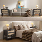 SICOTAS Night Stands Set of 2 for Bedroom, Large Bedside Tables - Image 7