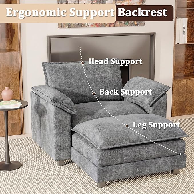 JUMMICO 40" Chaise Lounge Chair - Image 6