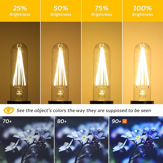 Dimmable E26 T30 T10 LED Bulb Long Tube Light Bulb 4W, Type T Tubular Light - Image 2