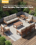 HDPE 4 Piece Patio Furniture Set, All-Weather Outdoor Couch - Image 9