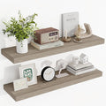 Acovy 36 Inch Floating Shelves, 3D Textured Wood Grain, Wooden Shelves by Acovy