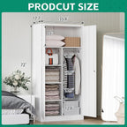 Letaya Metal Locker, Steel Wardrobe Storage Cabinets - Image 5
