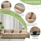 Oprisen 120" Modular Sectional Sofa, Comfy Cloud Couch Sectional, Chenille Sofa - Image 6