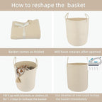 XUANGUO Cotton Rope Laundry Basket Hamper - Image 7