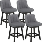 YaFiti Swivel Bar Stools Set of 4, 26 Inch Counter Height Bar Stools by YaFiti