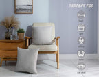 Stellhome Pack of 2 Burlap Throw Pillow Covers Farmhouse Linen Cushion Covers - Image 3