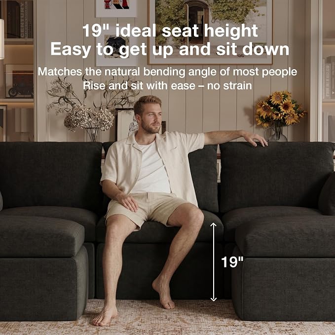 Novilla Modular Cloud Couch, Modern Sectional Sofa - Image 14