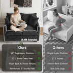 Loveseat Sofa, Comfy Chenille Small Couch - Image 6