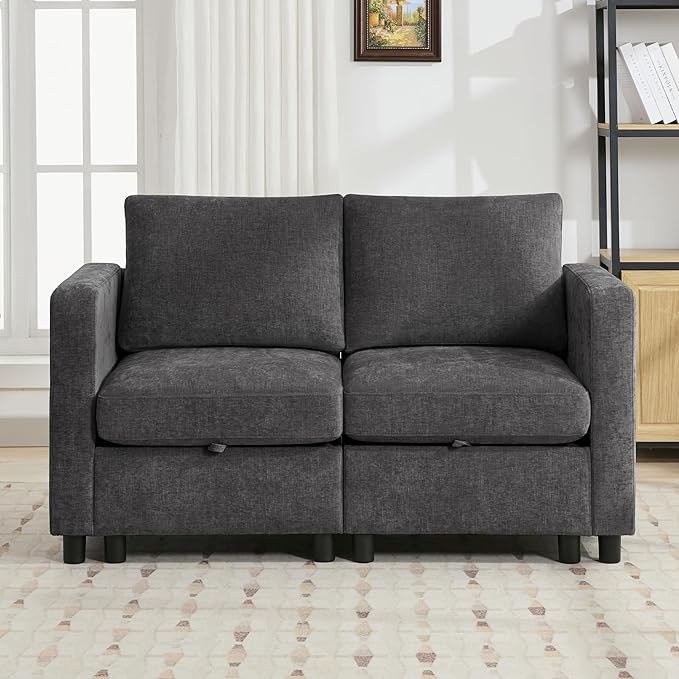 WUTUTUEE 58”Modular Sectional Loveseat Sofa, Modern Love Seat 2 Seater Sofa by WUTUTUEE