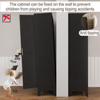71" Metal Armoire Wardrobe Closet, Steel Clothing Storage Cabinet - Image 7