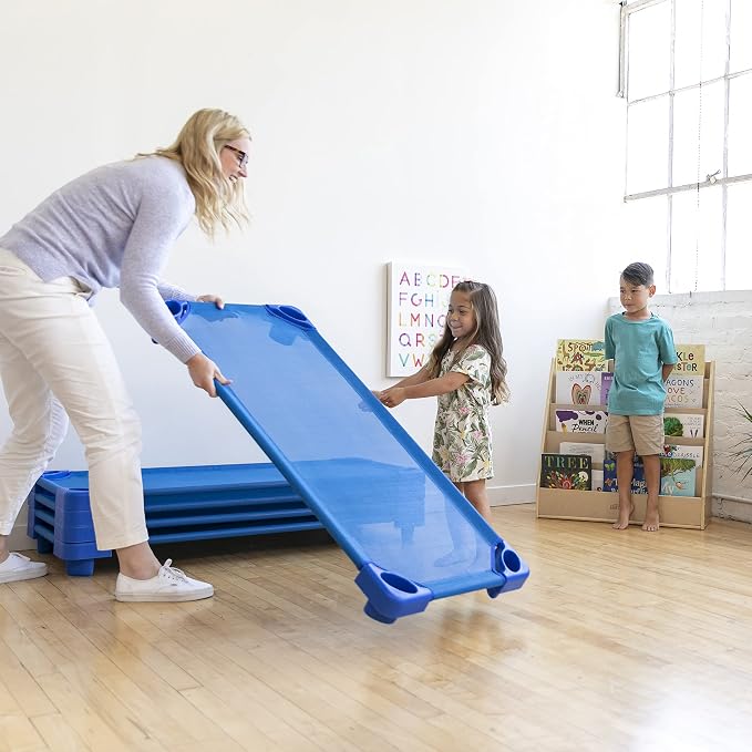 ECR4Kids Stackable Kiddie Cot, Ready-to-Assemble, Standard Size, Classroom - Image 8