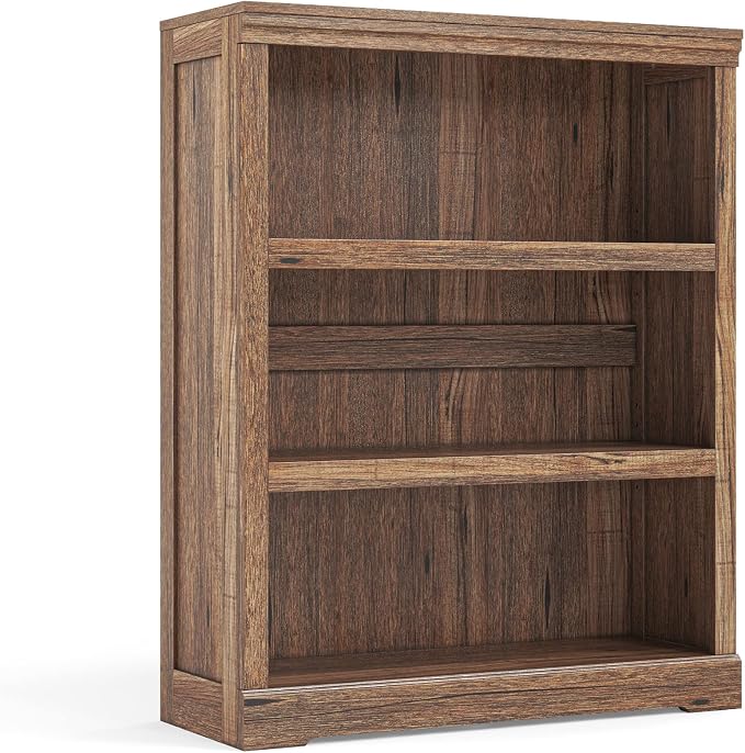 LINSY HOME 3-Tier Bookshelf Display Storage Shelves Farmhouse Bookshelf - Image 9