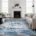 5x5 Area Rug Living Room Rug: Washable Modern Abstract Soft Thin Rug Indoor by FXRHLP