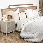 HOMPUS 2-Drawer Farmhouse Nightstand, Fully Assembled Boho Night Stand - Image 7