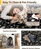 RELEANY Area Rugs 2'x9' Runner Rug Non Slip Washable - Image 3