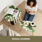 BAMEOS Monstera Leaf Nesting Tables Set of 2, Small Side Tables f Set - Image 7