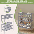 ROMGUAR CRAFT 2 Tier Bamboo Shoe Rack - Image 5