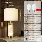 Natural Alabaster Table Lamps Set of 2, Table Lamp - Image 2