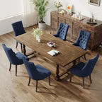COLAMY Fabric Side Dining Chairs Set of 6, Wingback Upholstered Dining Room - Image 3