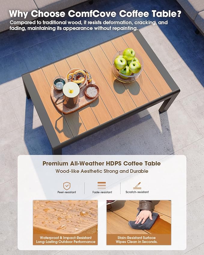 Aluminum Outdoor Patio Furniture Set, 11 Seats Patio Conversation Sets - Image 5