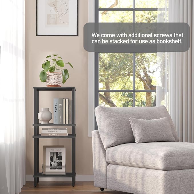 TUTOTAK End Table with Charging Station, Small Side Table, Nightstand Bedside - Image 8