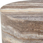 Round Coffee Table, 23.6" Modern Grey Faux Marble Drum Coffee Table, Round - Image 8