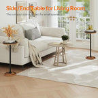 HOOBRO Small Round Side Table, Drink Table, Coffee Martini Table - Image 9