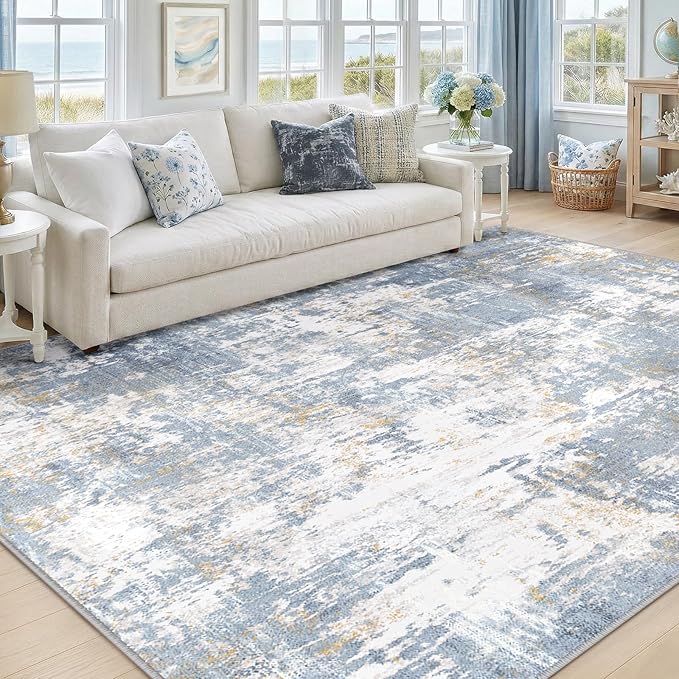 RELEANY Washable Area Rugs 6'x9' Non-Slip Modern Abstract Soft by RELEANY