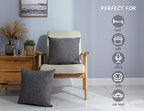 Stellhome Burlap Throw Pillow Covers Square Solid Decorative Farmhouse Linen - Image 3