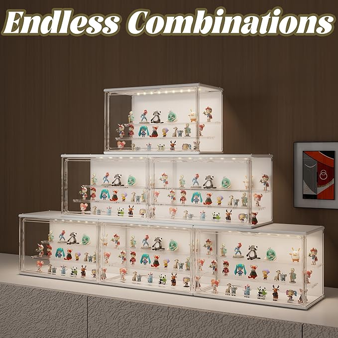 Clear Display Case for Collectibles, 3-Tier Adjustable Figure Display Case - Image 5