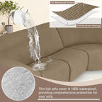 ALIECOM 100% Waterproof Recliner Sectional Couch Covers L Shape Stretch Corner - Image 4