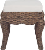 JONATHAN Y Rowan 18.5" Black Wash Woven Rattan Vanity Stool - Image 5