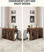 Hzuaneri 44.1" Wooden Dog Crate Furniture, Indoor Dog Kennel Dogs Cage - Image 4